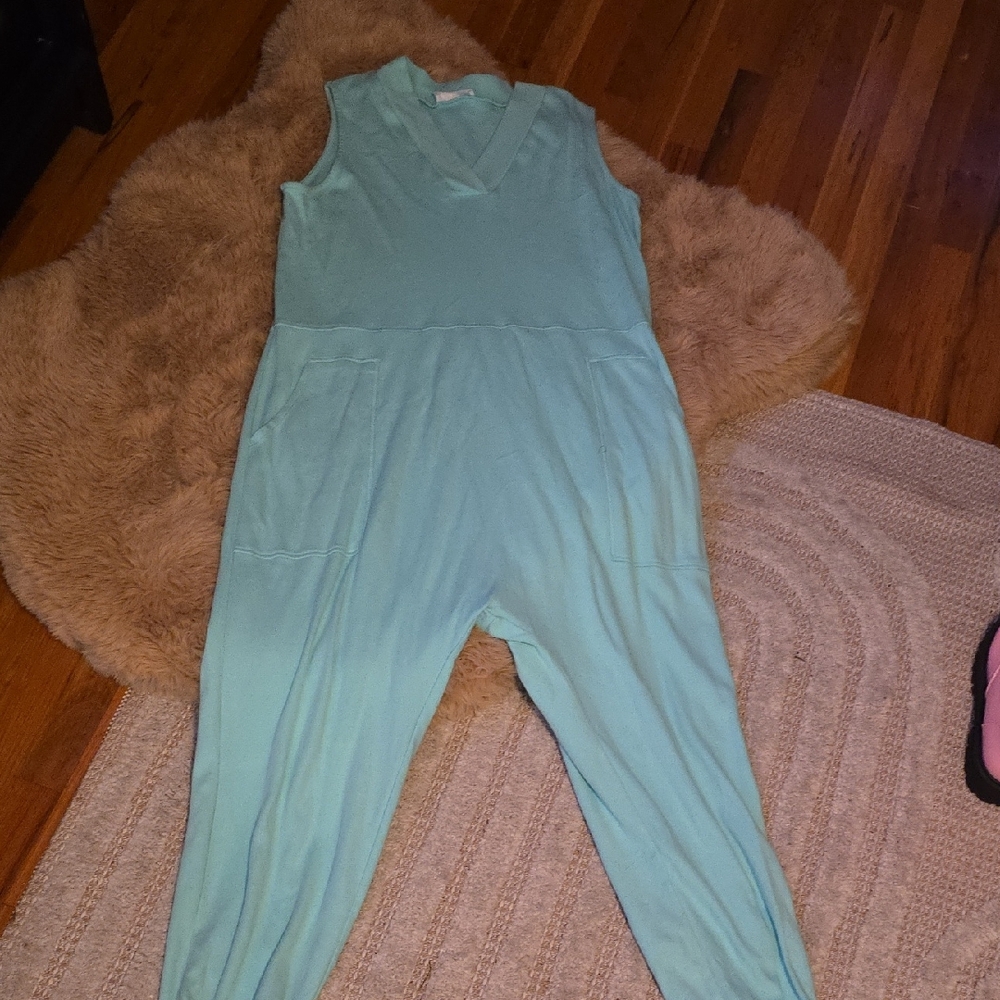 Zenana Outfitters Sleeveless Light Blue Jumpsuit